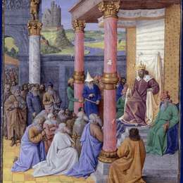 《波斯帝国的居鲁士皇帝允许希伯来人》让·富盖(Jean Fouquet)高清作品欣赏
