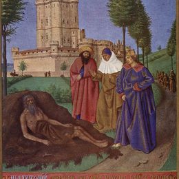 《工作和他的假安慰者》让·富盖(Jean Fouquet)高清作品欣赏