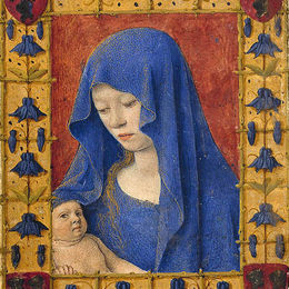 《玛丽抱着基督的孩子》让·富盖(Jean Fouquet)高清作品欣赏