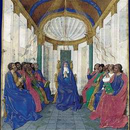 《圣灵降临节》让·富盖(Jean Fouquet)高清作品欣赏