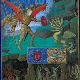 《圣米迦勒屠龙》让·富盖(Jean Fouquet)高清作品欣赏