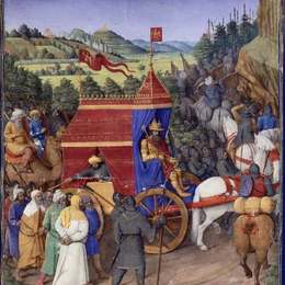 《约沙法战胜亚述的亚达》让·富盖(Jean Fouquet)高清作品欣赏