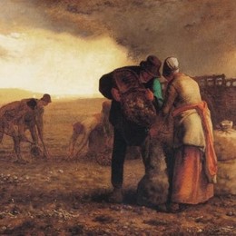 《马铃薯收获》让-弗朗索瓦·米勒(Jean-Francois Millet)高清作品欣赏