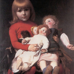 让·莱昂·热罗姆(Jean-Leon Gerome)高清作品:Madeleine Juliette Gerome and Her Dolls