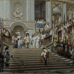 让·莱昂·热罗姆(Jean-Leon Gerome)高清作品:Reception of Le Grand Cond&amp;ampé at Versailles