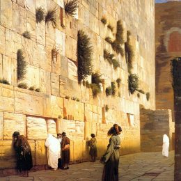 《耶路撒冷的所罗门墙》让·莱昂·热罗姆(Jean-Leon Gerome)高清作品欣赏