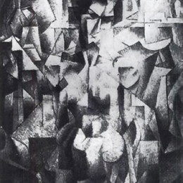 让·梅金杰(Jean Metzinger)高清作品:Nu &amp;ampà la chemin&amp;ampée