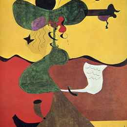 《1750年米尔斯夫人画像（警官后）》胡安·米罗(Joan Miro)高清作品欣赏