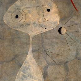 《画画（用管子的人）》胡安·米罗(Joan Miro)高清作品欣赏