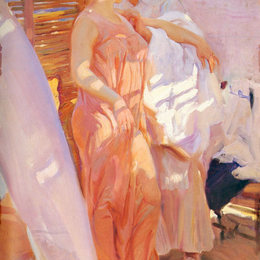 《浴后》华金·索罗拉(Joaqu&amp;amp#237n Sorolla)高清作品欣赏