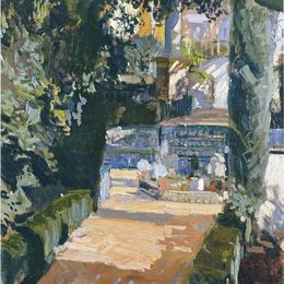 《庭院》华金·索罗拉(Joaqu&amp;amp#237n Sorolla)高清作品欣赏