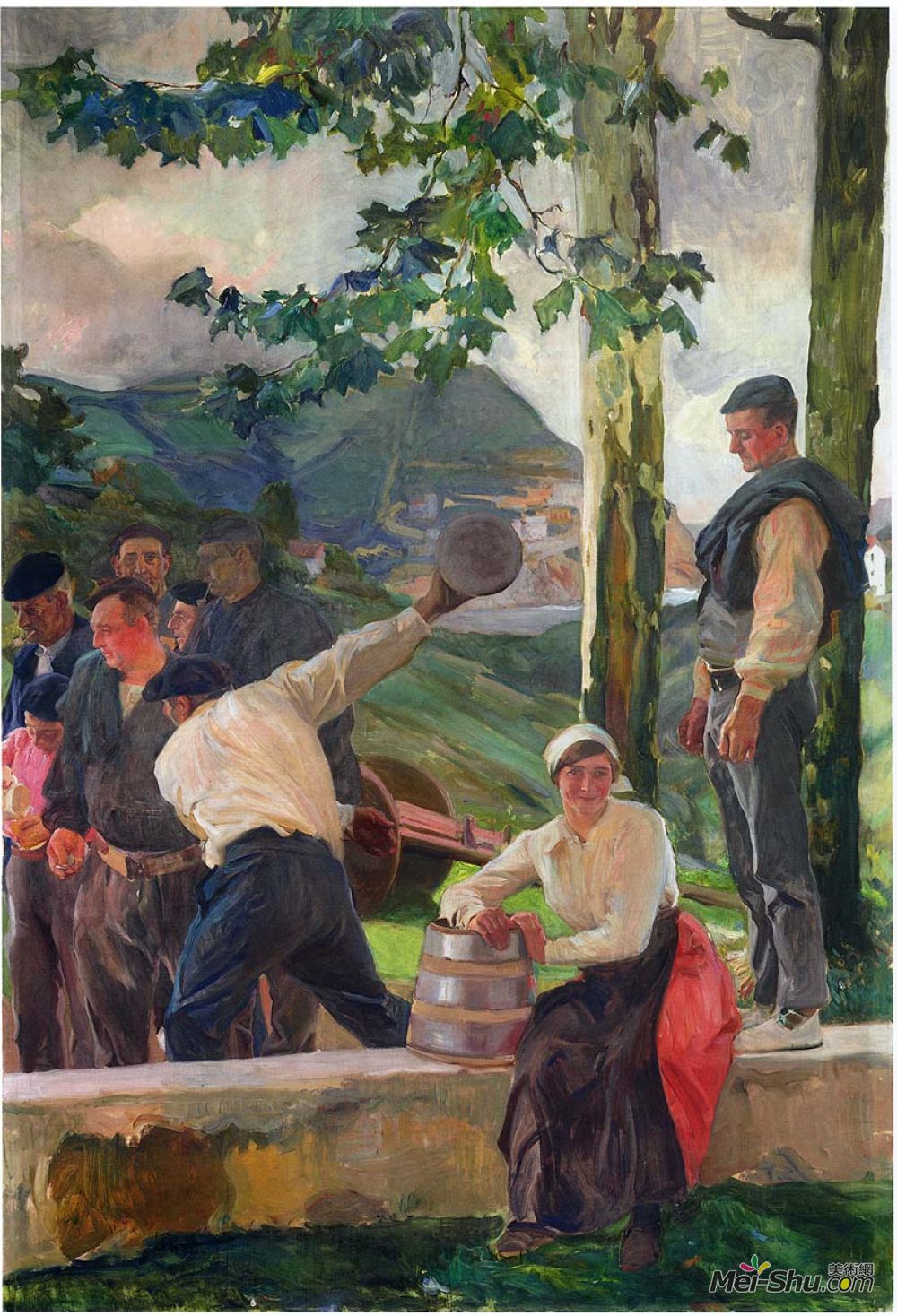 华金·索罗拉(joaquín sorolla)高清作品《击球游戏》