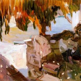 《伊比萨住宅》华金·索罗拉(Joaqu&amp;amp#237n Sorolla)高清作品欣赏