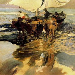 《希望钓鱼》华金·索罗拉(Joaqu&amp;amp#237n Sorolla)高清作品欣赏