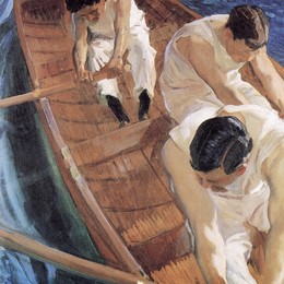 《在赛车的外壳里》华金·索罗拉(Joaqu&amp;amp#237n Sorolla)高清作品欣赏