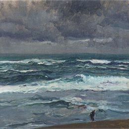 《海景》华金·索罗拉(Joaqu&amp;amp#237n Sorolla)高清作品欣赏