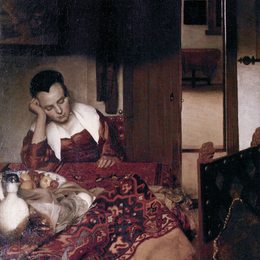 《睡着的女仆》约翰内斯·维米尔(Johannes Vermeer)高清作品欣赏