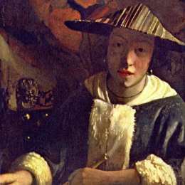 《长笛女孩》约翰内斯·维米尔(Johannes Vermeer)高清作品欣赏