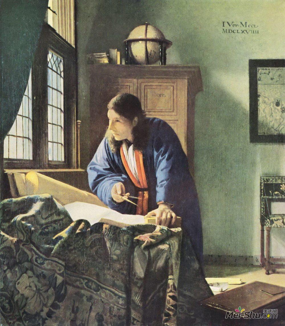 油畫9958《地理學家》約翰內斯·維米爾(johannes vermeer)高清作品