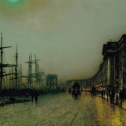 《精明的格拉斯哥》约翰·阿特金森·格里姆肖(John Atkinson Grimshaw)高清作品欣赏