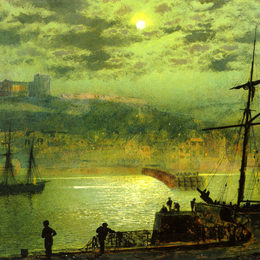 约翰·阿特金森·格里姆肖(John Atkinson Grimshaw)高清作品:Whitby from Scotch Head