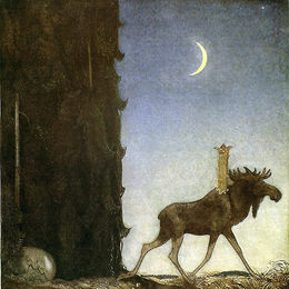 《麋鹿》约翰·鲍尔(John Bauer)高清作品欣赏