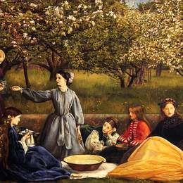 《苹果花》约翰·埃弗里特·米莱斯(John Everett Millais)高清作品欣赏