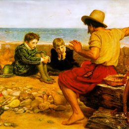 《罗利的少年时代》约翰·埃弗里特·米莱斯(John Everett Millais)高清作品欣赏