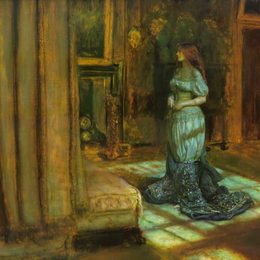 《圣爱尼节前夕》约翰·埃弗里特·米莱斯(John Everett Millais)高清作品欣赏