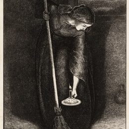 《丢失的一块银器》约翰·埃弗里特·米莱斯(John Everett Millais)高清作品欣赏