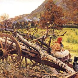 《冬季燃料》约翰·埃弗里特·米莱斯(John Everett Millais)高清作品欣赏