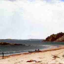 《马萨诸塞州贝弗利海滩景观》约翰·冯检基·肯西特(John Frederick Kensett)高清作品欣赏