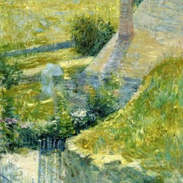 《从背后看艺术家的家》约翰·亨利·特瓦克特曼(John Henry Twachtman)高清作品欣赏