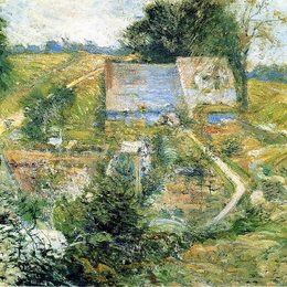 《从上露台》约翰·亨利·特瓦克特曼(John Henry Twachtman)高清作品欣赏