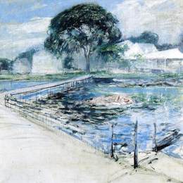 《海景度假酒店》约翰·亨利·特瓦克特曼(John Henry Twachtman)高清作品欣赏