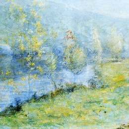 《五月早晨》约翰·亨利·特瓦克特曼(John Henry Twachtman)高清作品欣赏