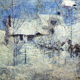 《积雪的》约翰·亨利·特瓦克特曼(John Henry Twachtman)高清作品欣赏