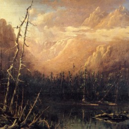 《塔克曼的峡谷》约翰·亨利·特瓦克特曼(John Henry Twachtman)高清作品欣赏