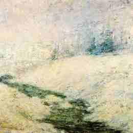 《冬景》约翰·亨利·特瓦克特曼(John Henry Twachtman)高清作品欣赏