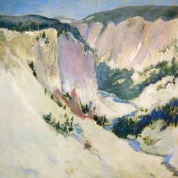 《黄石公园》约翰·亨利·特瓦克特曼(John Henry Twachtman)高清作品欣赏