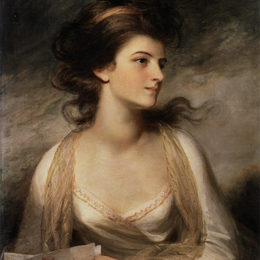 《像伊芙莉娜一样的女人肖像》约翰·霍普纳(John Hoppner)高清作品欣赏