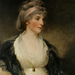 约翰·霍普纳(John Hoppner)高清作品:Portrait of Harriet Brouncker of Boveridge Dorset