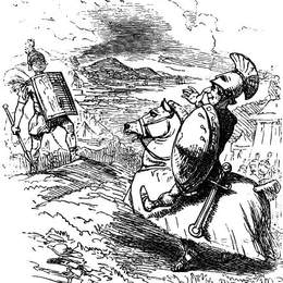 约翰·里奇(John Leech)高清作品:Metius aggravating Titus Manlius