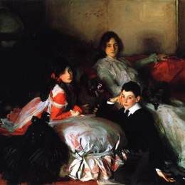 《艾丝，红宝石和费迪南德，天真的儿童）》约翰·辛格·萨金特(John Singer Sargent)高清作品欣赏
