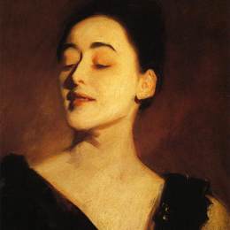 约翰·辛格·萨金特(John Singer Sargent)高清作品:Flora Priestley (also known as Lamplight Study)