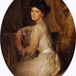 《阿道夫·赫什夫人》约翰·辛格·萨金特(John Singer Sargent)高清作品欣赏