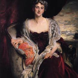 约翰·辛格·萨金特(John Singer Sargent)高清作品:Mrs. Augustus Allusen (Osma Mary Dorothy Stanley)