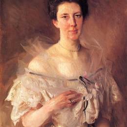 约翰·辛格·萨金特(John Singer Sargent)高清作品:Mrs. Gardiner Greene Hammond (Esther Fiske Hammond)