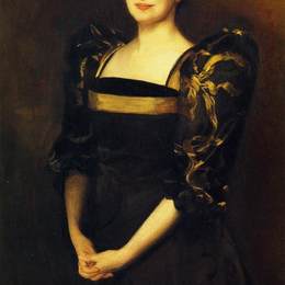 约翰·辛格·萨金特(John Singer Sargent)高清作品:Mrs. George Lewis (Elizabeth Eberstadt)