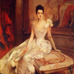 约翰·辛格·萨金特(John Singer Sargent)高清作品:Mrs. Hamilton McKown Twombly (Florence Adele Vanderbilt)